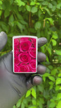 Load and play video in Gallery viewer, Red rose flower lighter &amp; 2.5 inch aluminum grinder.  Pretty cute girly lighter grinder set
