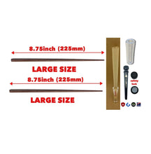 Load image into Gallery viewer, 2X large natural wooden poker 8.75”(225mm)+glass cone tip+safety lock tube
