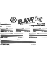 Load image into Gallery viewer, RAW classic LEAN size Cone (200pk, 100pk, 50pk)+M glass herb jar UV smell proof+boveda
