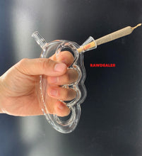 Load image into Gallery viewer, raw pocket ashtray + glass knuckle cone bubbler smoke water pipe
