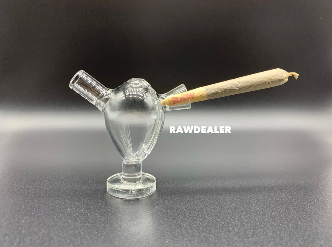 raw glass cone bubbler smoke water pipe fit for raw zig zag elements pre cone