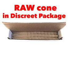 Load image into Gallery viewer, RAW black 1 1/4 size classic Pre-rolled cones with 3 in 1 grinder
