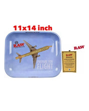 Load image into Gallery viewer, raw rolling metal tray(FLIGHT)large+raw king size cone(100 pack)+cone loader kit
