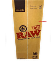 Load image into Gallery viewer, raw cone classic 1 1/4 size pre rolled cone(100 packs)+GLASS cone tip+doob tube
