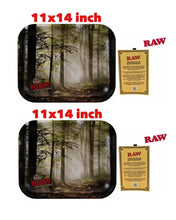 Load image into Gallery viewer, RAW FOREST &amp; FLIGHT metal rolling tray(14x11 inch) LARGE (2 packs)
