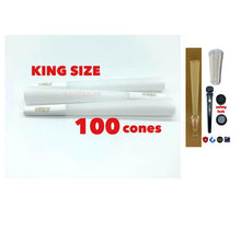 Load image into Gallery viewer, vibes hemp pre rolled cone king size +glass cone tip+ smell proof tube
