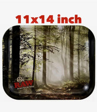 Load image into Gallery viewer, raw rolling metal tray(FOREST)large+raw 98 special size cone(100 pack)+cone loader kit
