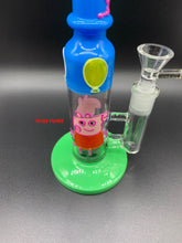 Load image into Gallery viewer, 10 inch glass Peppa Pig bubbler bong  premium / premium glass bong with 2 bowls
