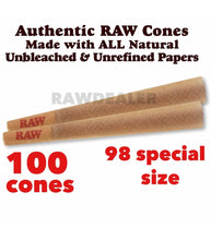 Load image into Gallery viewer, Raw classic 98 special size Cone(100 Packs)+ALUMINUM doob tube joint
