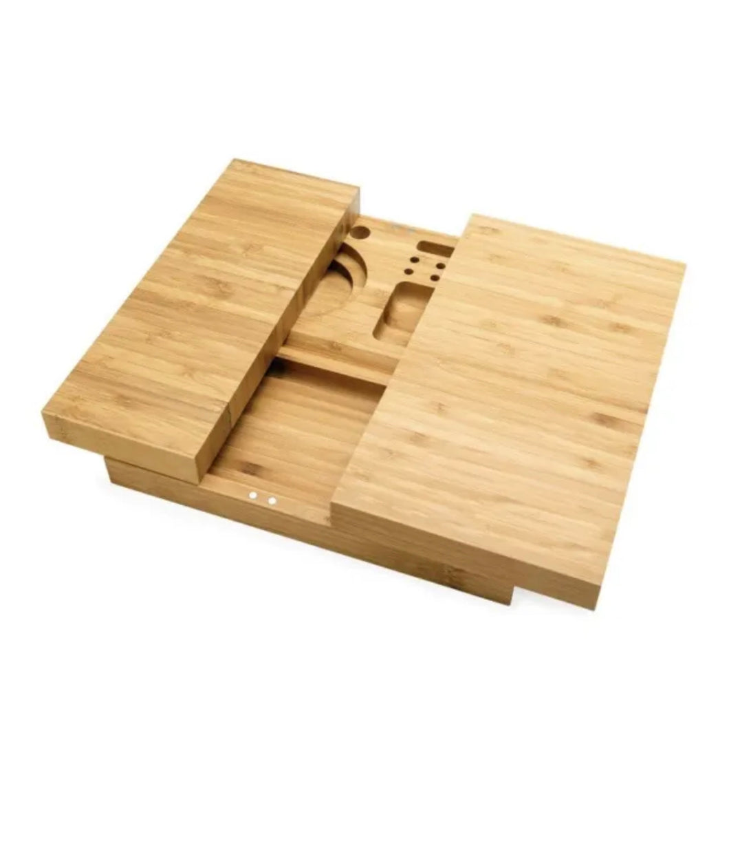 Triple flip bamboo magnet rolling foldable tray