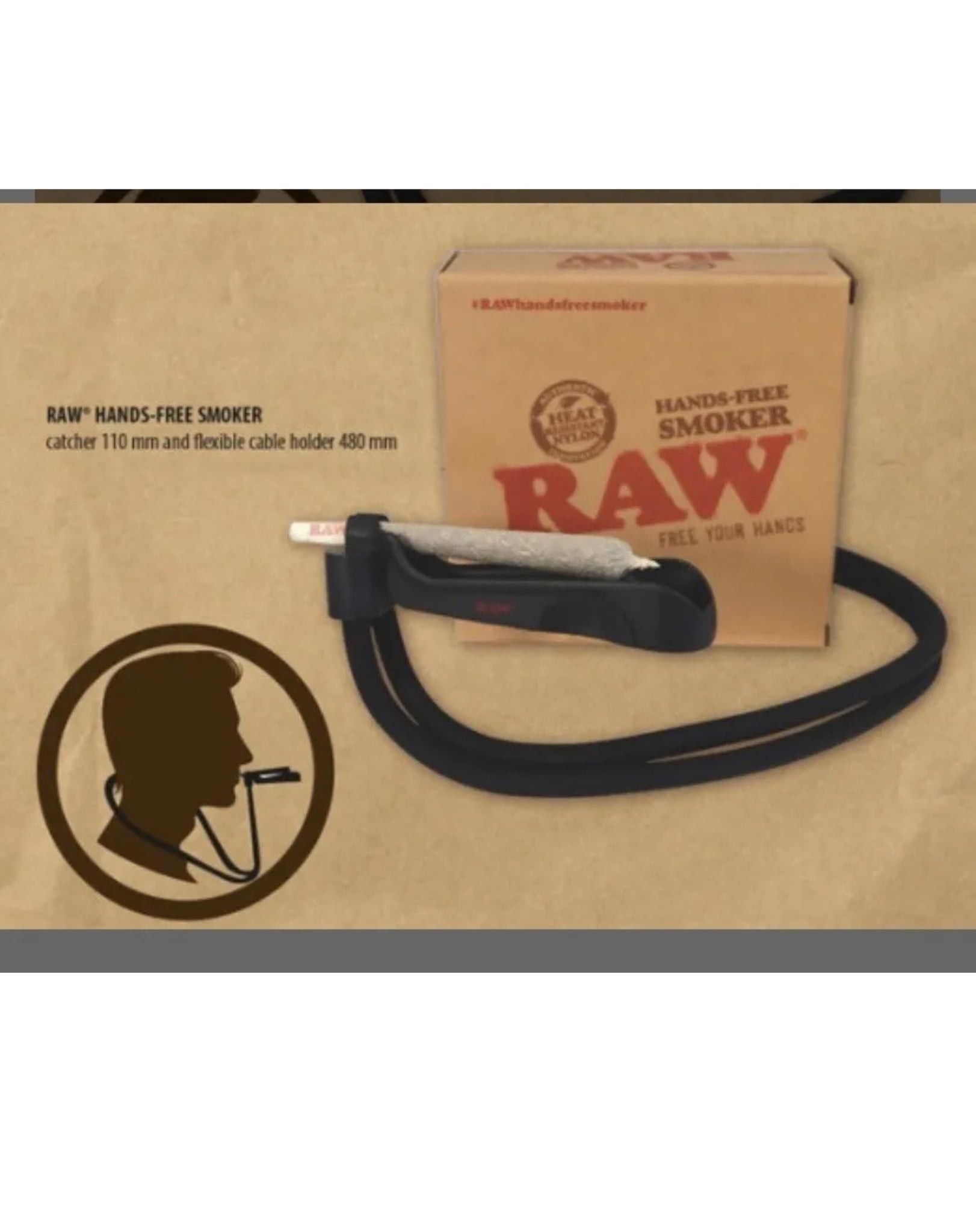 RAW Hands Free Smoker Device | Free Up Your Hands and Smoke While Gaming,  Typing and More!