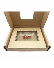 Load image into Gallery viewer, RAW star glass rolling tray 6”x4” + cone herb grinder filler storage 3in 1
