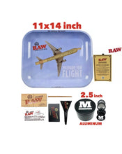 Load image into Gallery viewer, raw large metal tray(flight)+raw king 98 size cone loader+2.5 inch grinder
