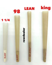 Load image into Gallery viewer, raw classic LEAN size pre-rolled cone (200pk, 100pk, &amp; 50 pk)+ tube+glass cone tip
