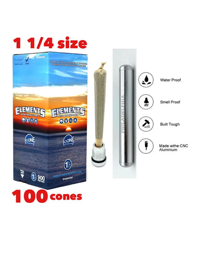 RAW Three Tree Cone Case Smell Proof Pouch+aluminum sealed smell water tube