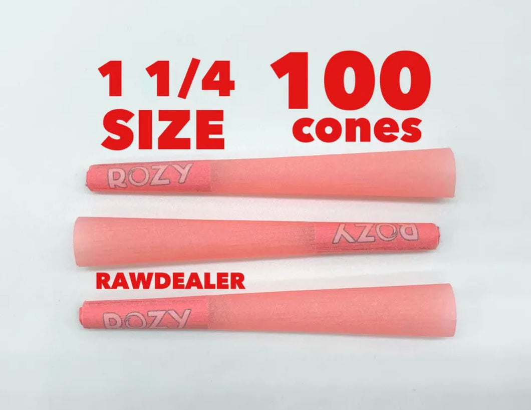 ROZY Pink rose Pre Rolled Cones 1 1/4 size