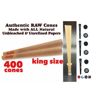 Load image into Gallery viewer, Raw cone Classic King Size pre Rolled Cone(400 Pack)+3pcs tube +GLASS CONE TIP
