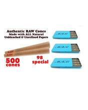 Load image into Gallery viewer, RAW cone 98 special Size Cone(1000pk, 500pk)+3X steel slide lock cone  holder case
