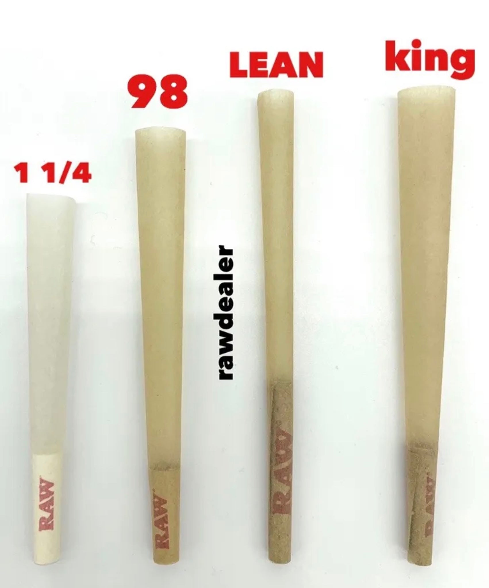 raw classic LEAN size pre-rolled cone W filter(200 pack)+GLASS CONE HO ...