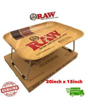 Load image into Gallery viewer, RAW Metal Rolling Tray XXL LARGE with folding leg 20x15 Inch. With certificates
