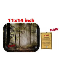 Load image into Gallery viewer, RAW large metal tray 11”x14” + cone filler herb grinder storage 3 in 1

