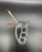 Load image into Gallery viewer, raw glass ashtray+glass knuckle cone bubbler smoke water pipe
