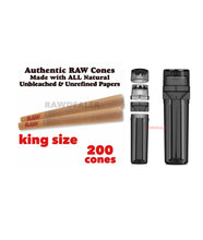 Load image into Gallery viewer, RAW cone king size classic Pre-rolled cones with grinder
