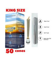 Load image into Gallery viewer, ELEMENTS organic cone king size(500pk, 300pk, 200pk, 100pk, 50pk)+ALUMINUM sealed smell water proof tube
