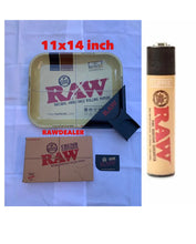 Load image into Gallery viewer, raw large rolling metal tray+raw tray crump catcher+raw lighter
