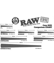 Load image into Gallery viewer, RAW black 1 1/4 size classic Pre-rolled cones with 3 in 1 grinder
