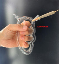 Load image into Gallery viewer, raw glass ashtray+glass knuckle cone bubbler smoke water pipe
