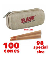 Load image into Gallery viewer, RAW 98 special Size Pre-Rolled Cones (100pk) + raw Cone Wallet
