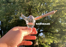 Load image into Gallery viewer, raw pocket ashtray + glass cone bubbler smoke water pipe
