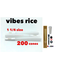 Load image into Gallery viewer, vibes RICE  pre rolled cone 1 1/4 size +glass cone tip+ smell proof tube
