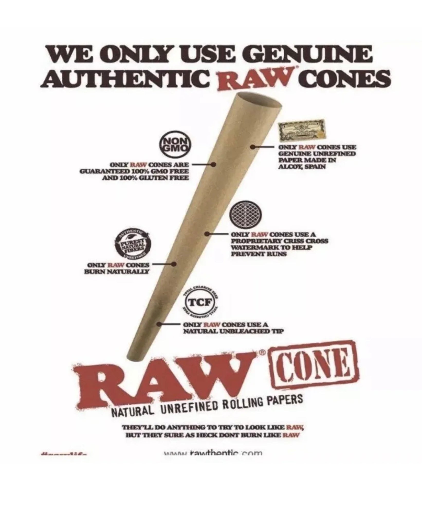 raw classic LEAN size pre-rolled cone W filter(200 pack)+GLASS CONE HO ...