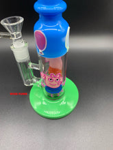 Load image into Gallery viewer, 10 inch glass Peppa Pig bubbler bong  premium / premium glass bong with 2 bowls
