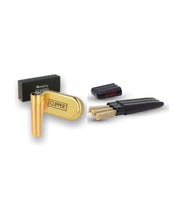 Load image into Gallery viewer, Clipper Shiny full Metal lighter Refillable ( Gold/Silver) + clipper box+raw three tree case
