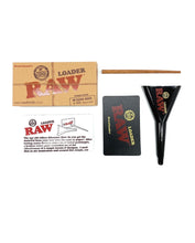 Load image into Gallery viewer, raw king 98 size cone loader+raw three tree case+steel shredder grinder card
