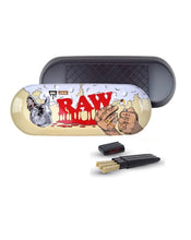 Load image into Gallery viewer, RAW X BOO JOHNSON SKATE DECK ROLLING TRAY 16.7”+raw three tree cone case holder
