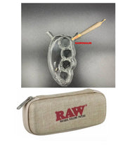 Load image into Gallery viewer, raw cone wallet  zipper case +glass knuckle cone bubbler smoke water pipe
