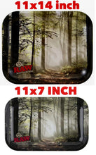 Load image into Gallery viewer, RAW FOREST metal rolling tray(14x11)(11x7)LARGE&amp;SMALL (2 packs) with certific
