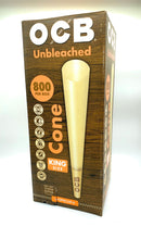 Load image into Gallery viewer, OCB unbleached KING size pre rolled cone 50PK 100PK | 1x philadelphia BPA free smell proof tube

