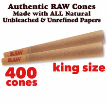 Load image into Gallery viewer, Raw classic king size pre rolled cone with tip 50pk | 100 pk | 200pk | 300pk | 400pk | 500 pk + Philadelphia smell proof tube
