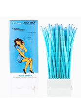 Load image into Gallery viewer, RAW Juicy Lucy BLUE pre rolled cone 1 1/4 size made in France 50pk | 100pk | 200pk + glass cone tip + BPA free tube
