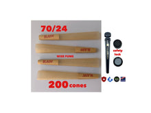 Load image into Gallery viewer, Raw single 70/24 size pre rolled cone with tip 50pk | 100pk | 200pk + Philadelphia smell proof tube
