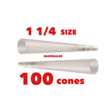 Load image into Gallery viewer, Zig zag ultra thin 1 1/4 size pre rolled cone 50/100/200 cones
