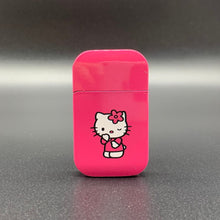 Load image into Gallery viewer, hello kitty lighter | hello kitty lighter pink | blue glow in dark lighter | refillable lighter| red flame torch
