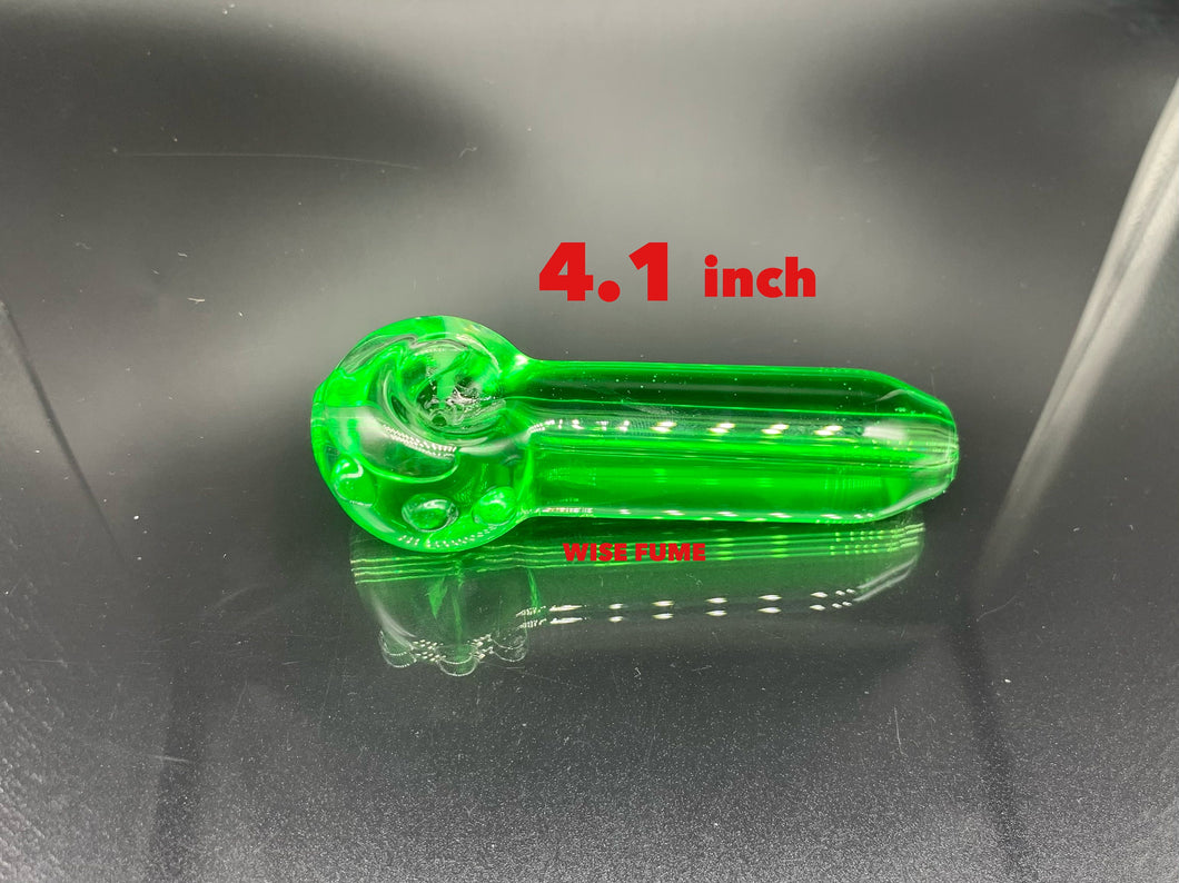 glass  freezable tobacco pipe green   | Tobacco  smoking pipe | glass hand pipe 4.1 inch