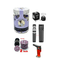 Load image into Gallery viewer, Blazy Susan Carbon Filter Tips | Xtra Slim | 100ct Jar | hello kitty grinder | torch | portable 3in1 grinder | rechargeable electric grinder

